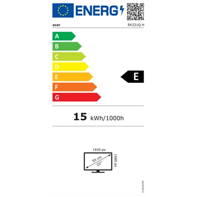 ACER 21,5" EK221QHbi FHD VA 100Hz HDMI/VGA fekete LED monitor