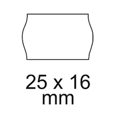 25x16 5db/csomg fehér árazógépszalag