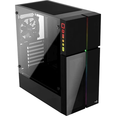 Aerocool Playa RGB fekete (táp nélküli) ablakos ATX ház