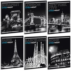 Ars Una Cities By Night A5 extra kapcsos sima füzet