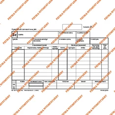 B.12-111/V A5 25x4 fekvő "Készletbevételezési bizonylat" nyomtatvány