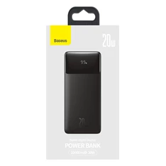 Baseus Bipow PPBD050401 30.000mAh, 20W, fekete (Micro-USB kábel, 25cm) kijelzős power bank