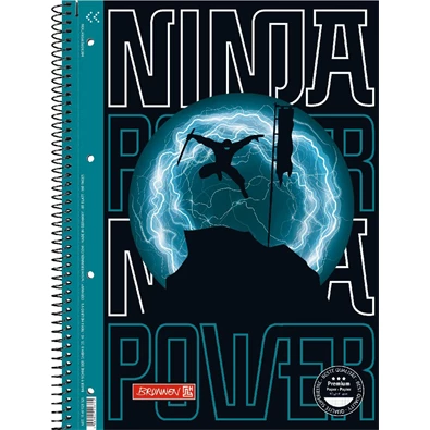 Brunnen Ninja Power A4 80 lapos kockás spirálfüzet