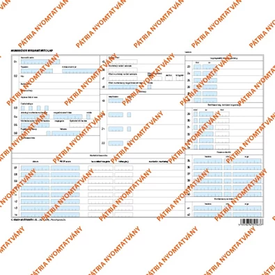 C.0243-41/F/TAS A4 fekvő "Munkaügyi nyilvántartó tasak" nyomtatvány