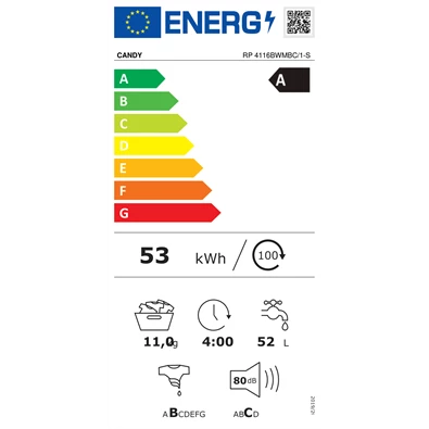 Candy RP 4116BWMBC/1-S okos elöltöltős mosógép