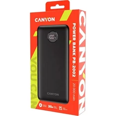 Canyon PB-2002 20000mAh LiPo powerbank fekete