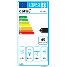 Cata TF-2003/60 LED fekete üveg teleszkópos páraelszívó