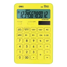 Deli Macaron 120 sárga asztali számológép