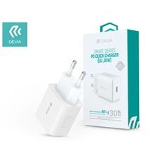 Devia ST354861 Type-C bemenettel - 30W - Devia Smart PD3.0 Quick Charger hálózati töltő adapter