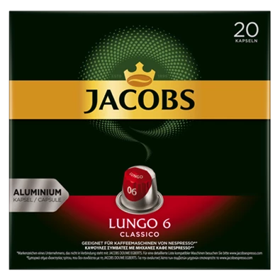 Douwe Egberts Jacobs Lungo Classico Nespresso kompatibilis 20 db kávékapszula