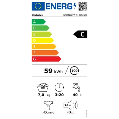 Electrolux EW2TN527W elöltöltős mosógép