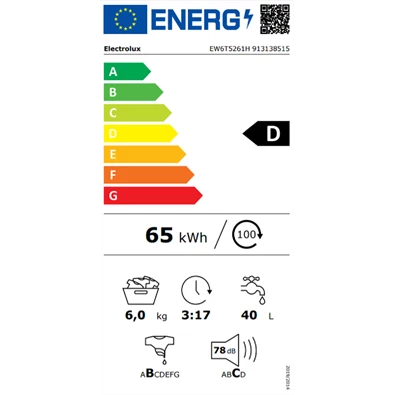 Electrolux EW6T5261H 6 kg felültöltős mosógép