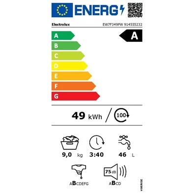 Electrolux EW7F349PW UniversalDose elöltöltős mosógép