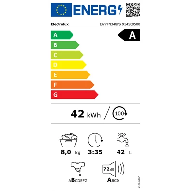 Electrolux EW7FN348PS elöltöltős mosógép