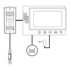 Emos H2017 fehér videó kaputelefon szett