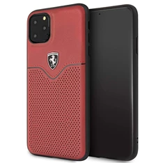 FERRARI Victory iPhone 11 Pro Max piros kemény bőr hátlap
