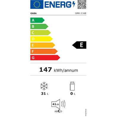 Gaba GMR-31WE 31 L fehér mini fagyasztószekrény