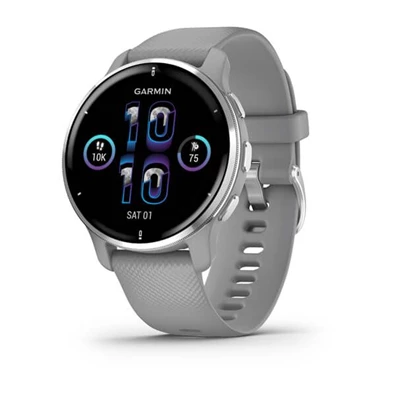 Garmin Venu 2 Plus (43mm) szilikon pántos ezüst okosóra