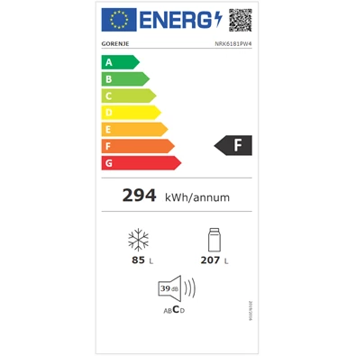 Gorenje NRK6181PW4 alulfagyasztós hűtőszekrény