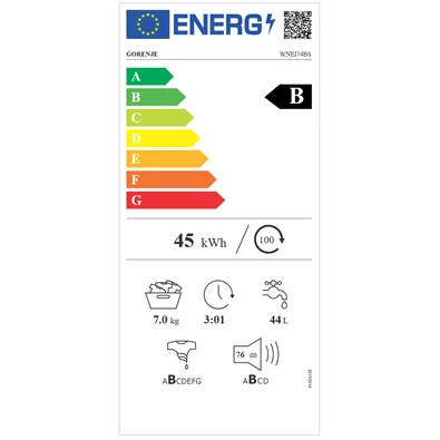 Gorenje WNEI74BS elöltöltős mosógép