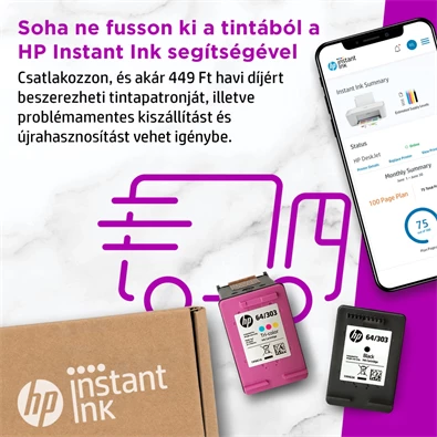 HP DeskJet 2710E tintasugaras multifunkciós Instant Ink ready nyomtató