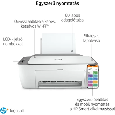 HP DeskJet 2720E tintasugaras multifunkciós Instant Ink ready nyomtató