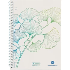 Herlitz GREENline Ginkgo A5 70lapos kockás spirálfüzet