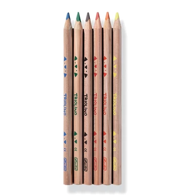 Herlitz Trilino vastag natúrfa 6db-os színes ceruza készlet