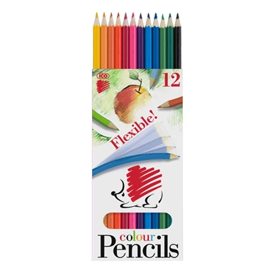 ICO Süni hajlítható 12db-os színes ceruza készlet