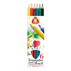 ICO Süni Jumbo háromszög alakú festett 6db-os színes ceruza készlet