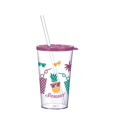 IRIS LIMESHAKE BUBBLE pohár tetővel, szívószállal 700ml AP-9449