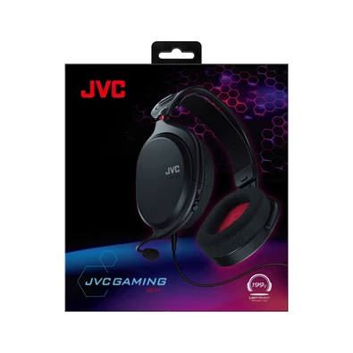 JVC GG-01BQ fekete vezetékes gamer headset