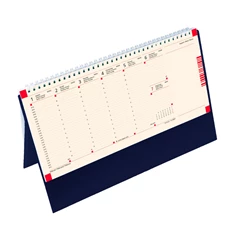 Kalendart 2024-es C051 jegyzettömbös kék sárga papíros álló asztali naptár