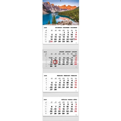 Kalendart 2024-es T073 4 tömb hegy mintás speditőrnaptár