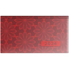 Kalendart Joy 2024-es J030 vörös fekvő zsebnaptár