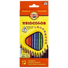 Koh-I-Noor Triocolor háromszög alakű 12db-os színes ceruza készlet