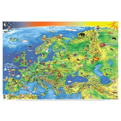 Könyöklő Európa országai/ Európa gyerektérkép