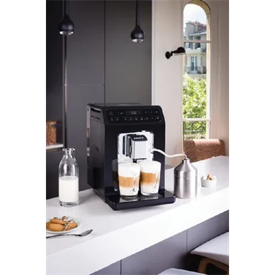 Krups EA890810 Evidence Black tejtartóval fekete automata kávéfőző