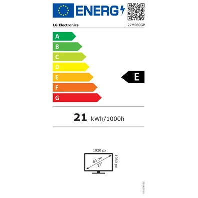 LG 27" 27MP60GP FHD IPS HDMI/DP/VGA monitor