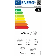 LG F2WR509SWW keskeny elöltöltős mosógép