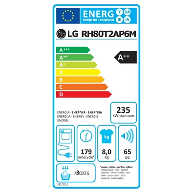 LG RH80T2AP6M 8 kg hőszivattyús szárítógép