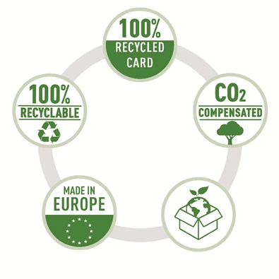 Leitz Recycle A4 karton fekete gumis mappa