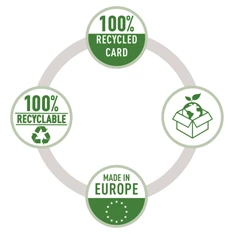 Leitz Recycle A4 karton zöld gumis mappa