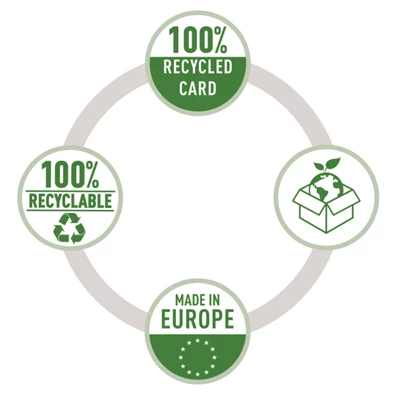 Leitz Recycle A4 karton zöld gumis mappa