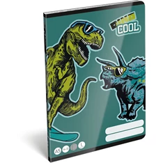 Lizzy Dino Cool 22965499 FSC A5 14-32 tűzött vonalas füzet