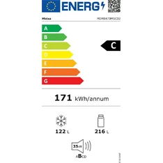 Midea MDRB470MGC02 no frost, inox alulfagyasztós hűtőszekrény