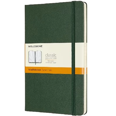 Moleskine QP060K15 kemény mirtusz zöld "L" vonalas notesz