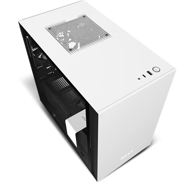 NZXT H210 Fekete-Fehér (Táp nélküli) ablakos mini-ITX ház