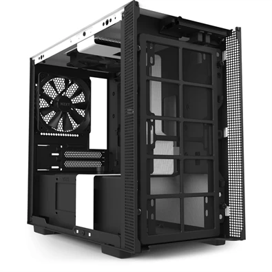 NZXT H210 Fekete-Fehér (Táp nélküli) ablakos mini-ITX ház