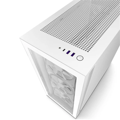 NZXT H7 Elite 2023 Fehér (Táp nélküli) ablakos ATX ház